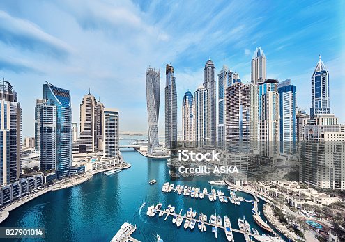 istock Dubai Marina City Skyline in the United Arab Emirates 827901014
