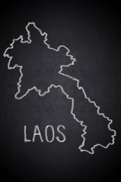 istock Map of Laos, Asia 827906990