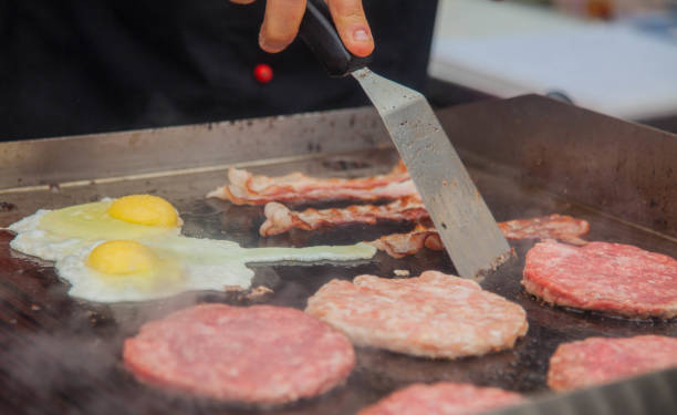 istock patties and scrambled eggs to burgers 827922416