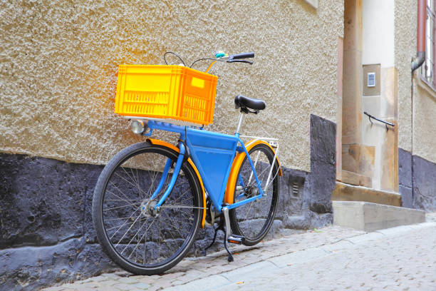 istock Bicycle - Swedish flag in Stockholm 827925570