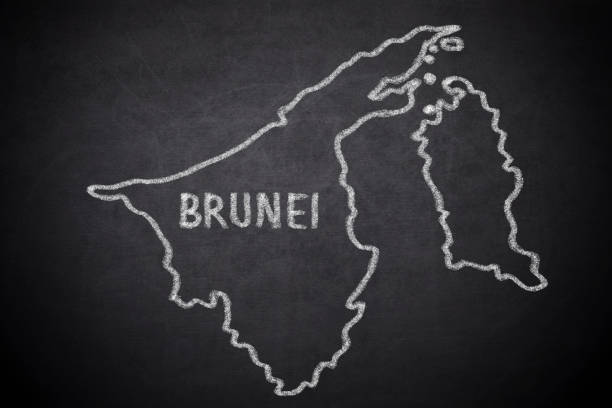 istock Map of Brunei , Asia 827929304