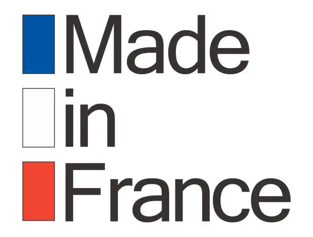 Vector illustration of seal of quality Made in France
