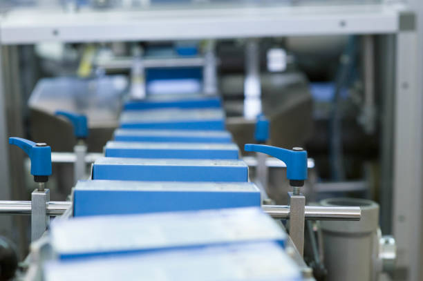 istock Production tape in a small factory 827938754