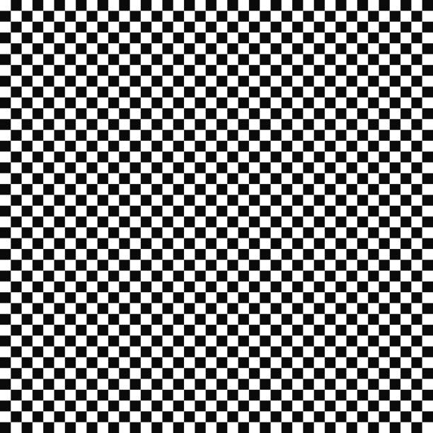 ベクターのシームレスなチェッカーフラッグ パターン。幾何学的なテクスチャー。黒と白の背景。白黒デザイン。 - checked white black backgrounds点のイラスト素材／クリップアート素材／マンガ素材／アイコン素材