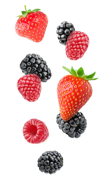 istock Isolated berries in the air 827942238