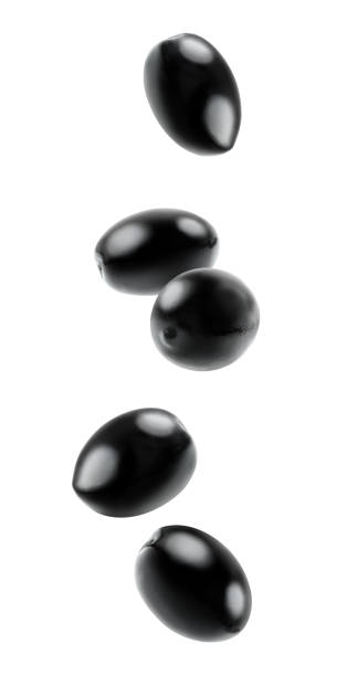 Isolated falling olives
