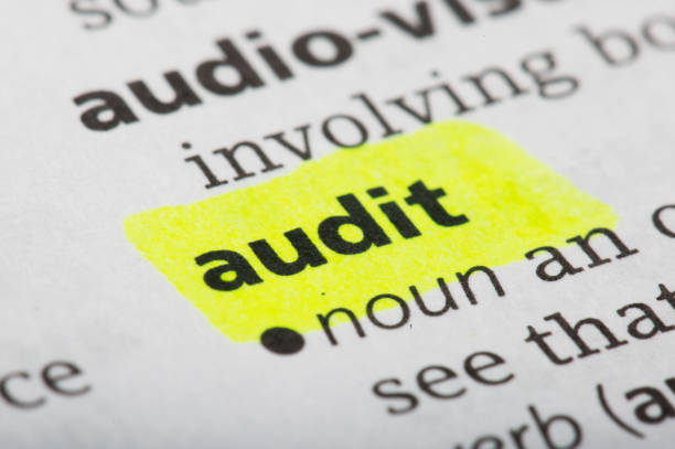 istock Word audit printed and defined in the English Dictionary 827947040