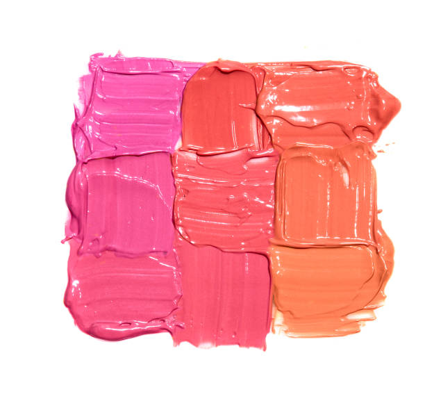 istock Nine samples of different lipstick colors in the form of square 827962082