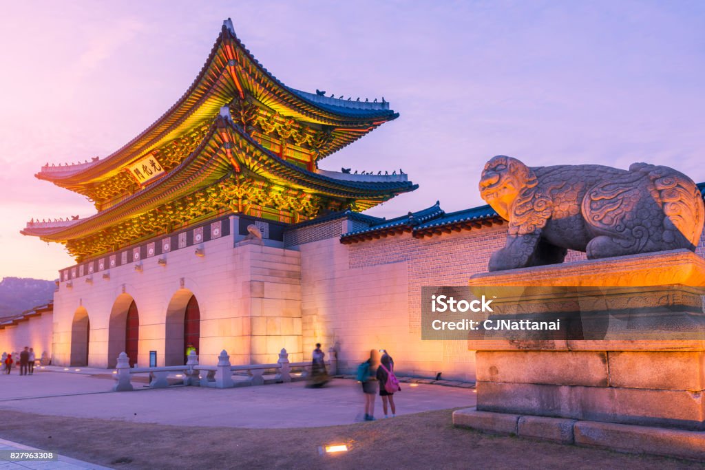 Palacio de Gyeongbok en Seúl, Corea del sur. - Foto de stock de Seúl libre de derechos