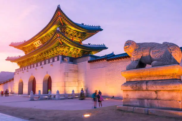 Gyeongbok palace in Seoul City, South Korea.