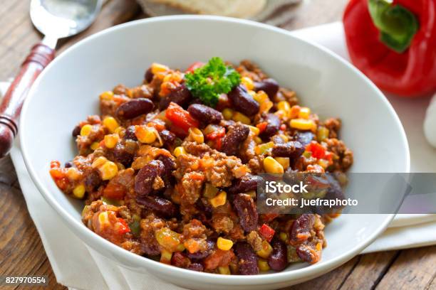 Chili With Meat Stock Photo - Download Image Now - Chili Con Carne, Chili Pepper, Courthouse
