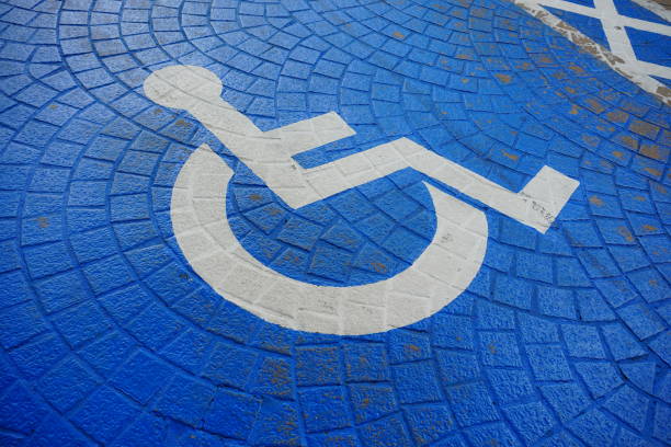 istock Wheelchair parking space 827974410