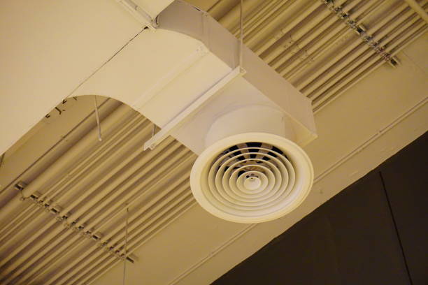 istock Air conditioner ventilation installation system in Building 827974906
