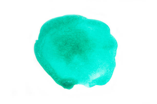 istock Green Watercolor Round Isolated On White Background 827979134