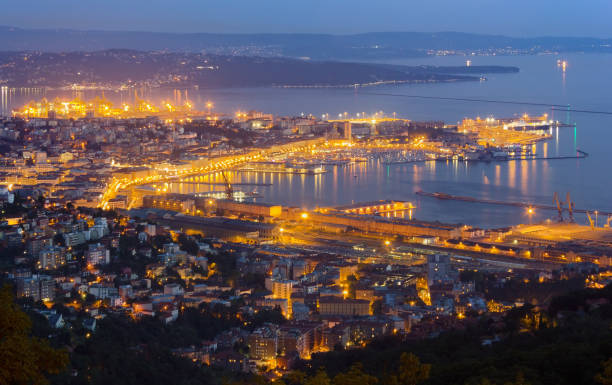 Trieste Cityscape in Late Evening