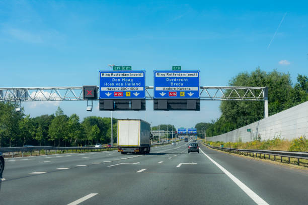 istock Ring road around Rotterdam Europe 827996192