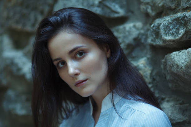 dark moody female portrait