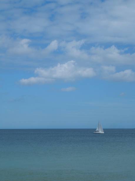 istock Pure White Yacht Sailing Off Cromer/Overstrand, Norfolk 828000074
