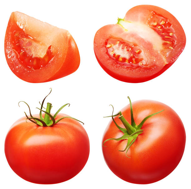 istock Collection of whole and cut red tomato vegetables 828005058