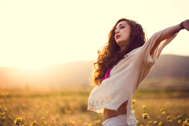 istock Carefree Hippie Girl 828009360
