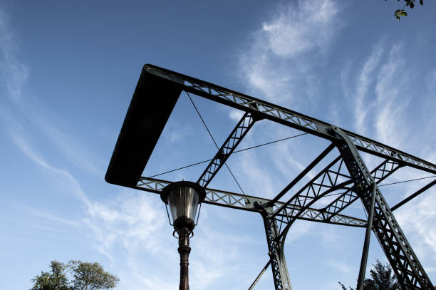istock Structure of lifting bridge over a canal 828013684
