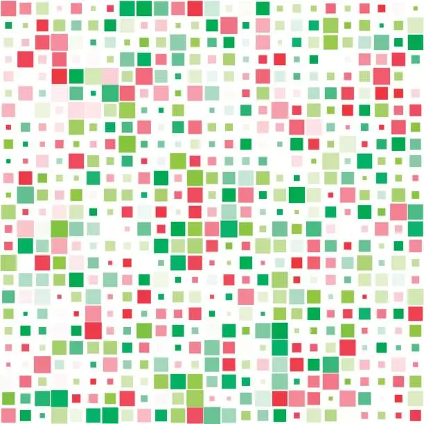 Vector illustration of Fruit Square Variation Pattern