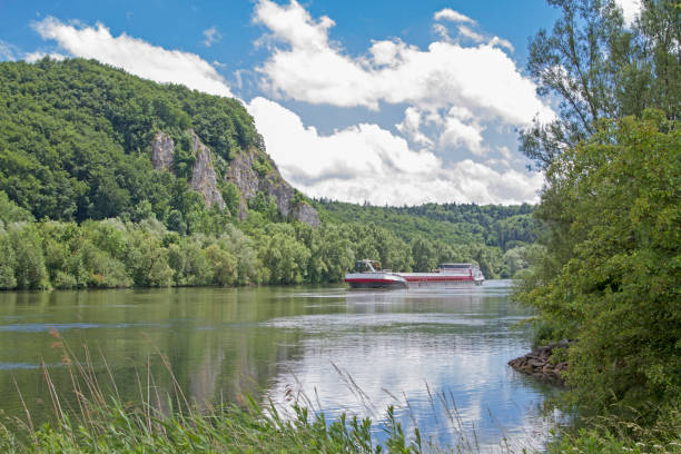 Danube landscape near Bad Abbach seen from the Danube Cycle Path