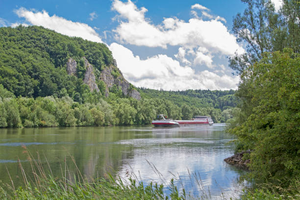 Danube landscape near Bad Abbach stock photo