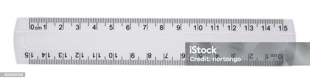 Plastic ruler, protractor isolated on white background Ruler Stock Photo