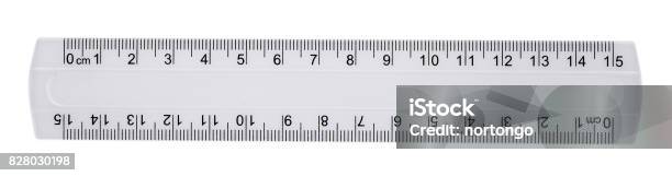 Plastic Ruler Protractor Isolated On White Background Stock Photo - Download Image Now