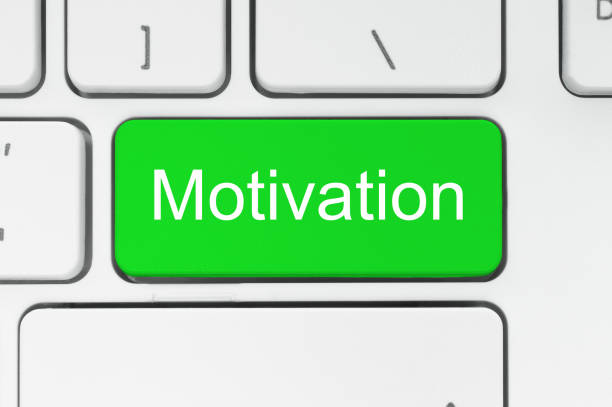 istock Green button with motivation word on the keyboard 828035362