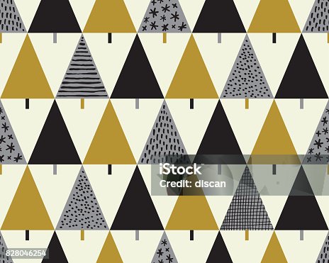 istock Christmas tree seamless pattern background 828046254
