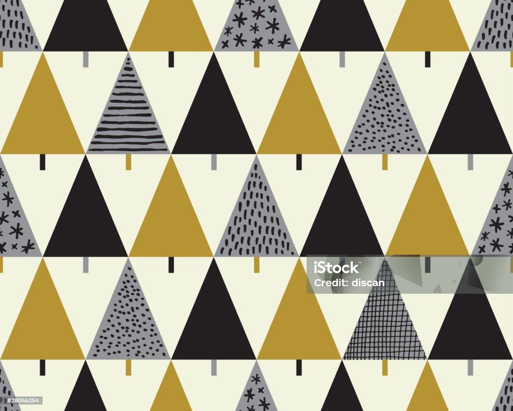 Christmas tree seamless pattern background Pattern stock vector