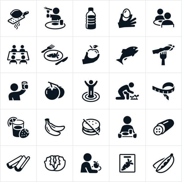 иконки здорового питания - есть stock illustrations