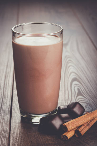 istock glass of chocolate milkshake and cinnamon 828058452