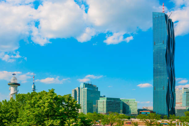 istock Cityscape with skyscraper at Vienna International  Center 828068632