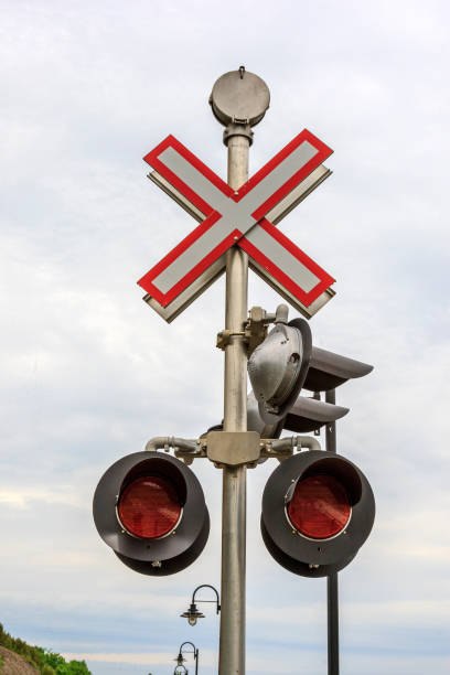 istock Canadian Railway crossing warning sign 828087440