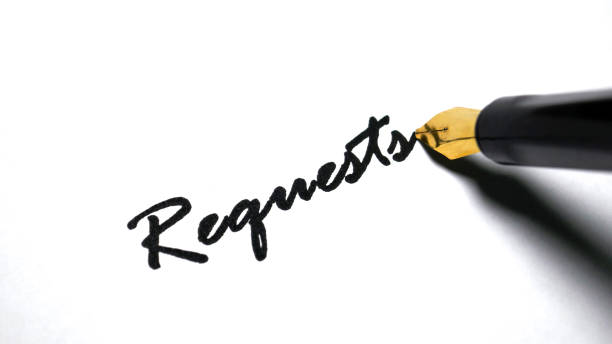 istock Requests handwritten with fountain pen 828135814