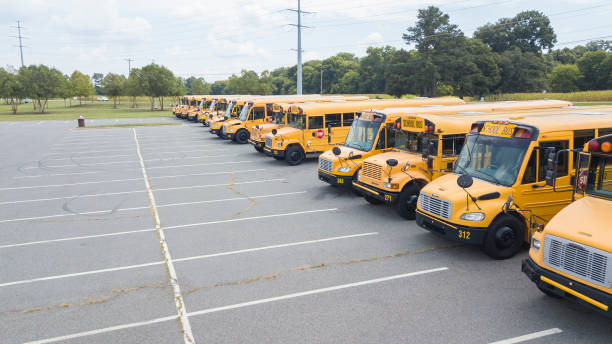 istock School Busses Parked At School 828137340