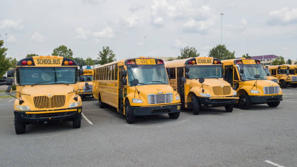 istock School Busses Parked At School 828137350
