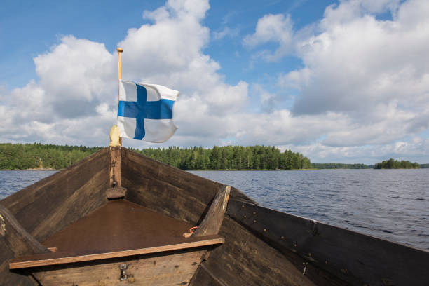 istock Boating in Finland on lake Saimaa, Savonlinna 828141494
