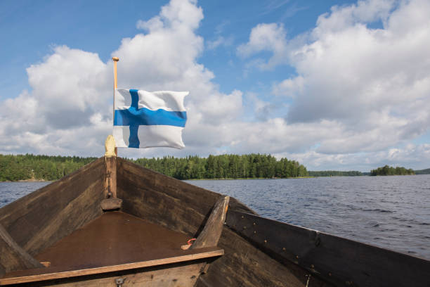 istock Boating in Finland on lake Saimaa, Savonlinna 828141668