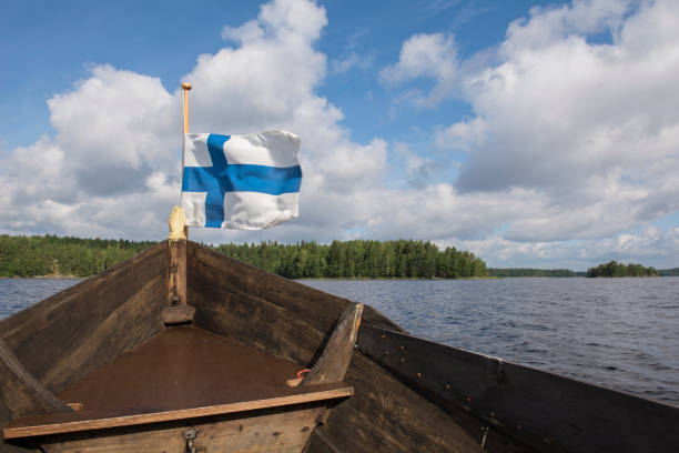 istock Boating in Finland on lake Saimaa, Savonlinna 828141820