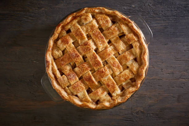 istock Homemade Apple Pie On A Wood Surface 828144736
