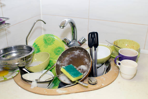istock A bunch of dirty dishes in the kitchen. 828150686