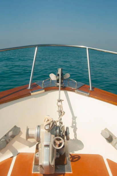 istock Yacht bow at sea 828151108