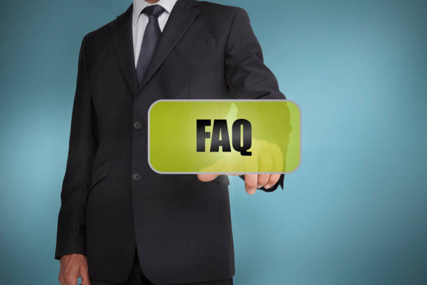 istock Businessman selecting green label with faq written on it 828152074