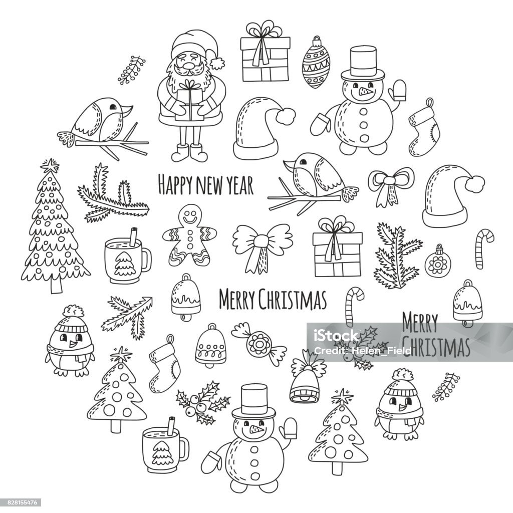 Ilustración de Árbol De Navidad Nuevo Año Santa Claus Doodle Vector Iconos Presenta Aves Navidad Copo De Nieve Para Colorear Página De Candy Christmas Bell y más Vectores Libres de Derechos de Ilustración de Árbol De Navidad Nuevo Año Santa Claus Doodle Vector Iconos Presenta Aves Navidad Copo De Nieve Para Colorear Página De Candy Christmas Bell y más Vectores Libres de Derechos de