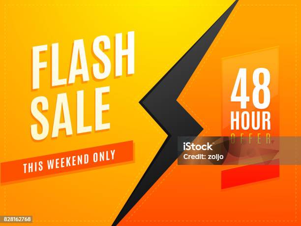 Flash Sale Stock Illustration - Download Image Now - Advertisement, Australia, Banner - Sign