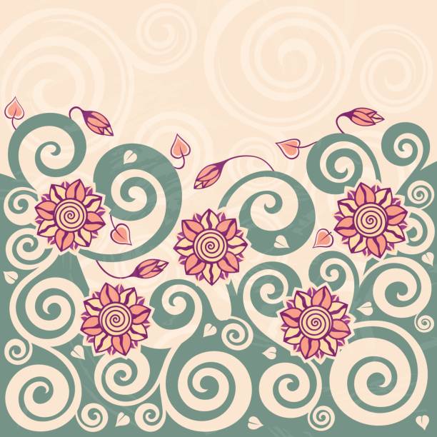 Floral background vector art illustration